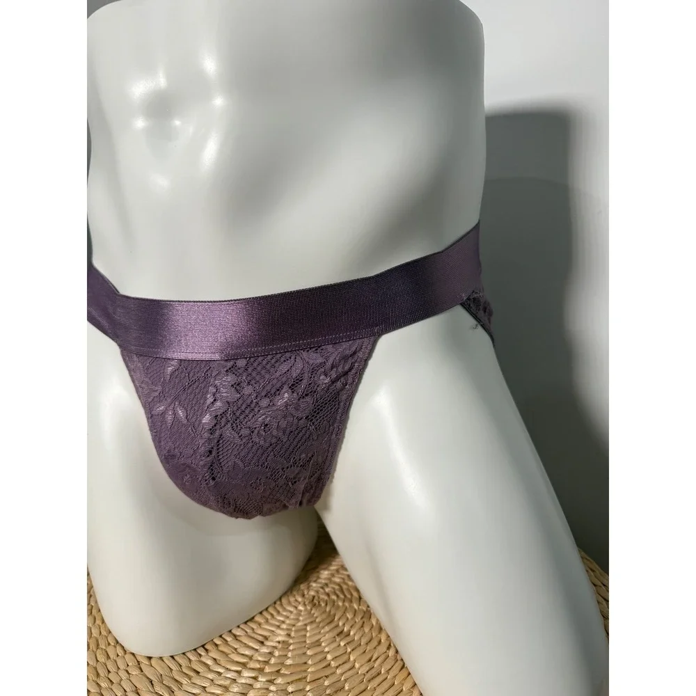 Cosabella Never Say Never Men's Sports Brief Purple Lace Luxury Underwear L